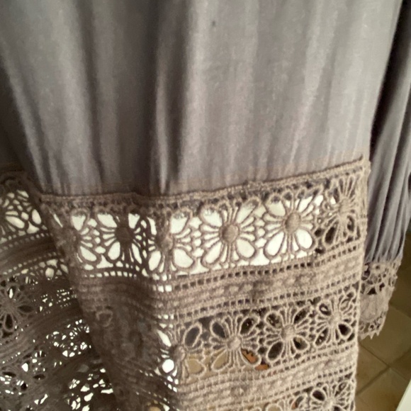 XCVI Dk. Green Floral Embroidery Oversized Fit Boho Tunic Top- Sz-S - Picture 7 of 16